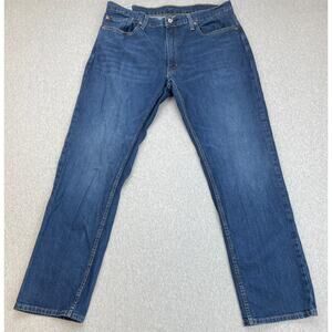 Levis 559 Jeans Mens 38 x 34 Blue Cotton Blend Stretch Relaxed Fit Straight Leg